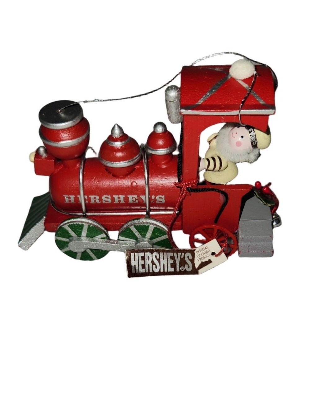 Kurt Adler Hershey's Wooden Train Christmas Ornament Vintage